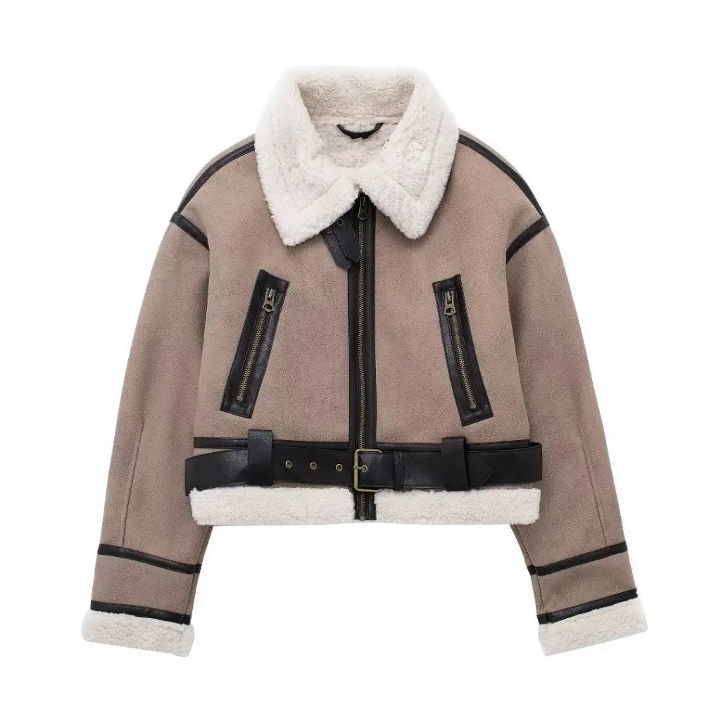 

Women's Fur Integrated Double-Sided Short Jacket Autumn New European And American Style Casual Outerwear