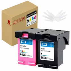 3U 652 652XL Ink Cartridge Compatible Replacement for HP Deskjet 1115/1118/2135/2136/2138/2675/2676/2677/2678 Printers