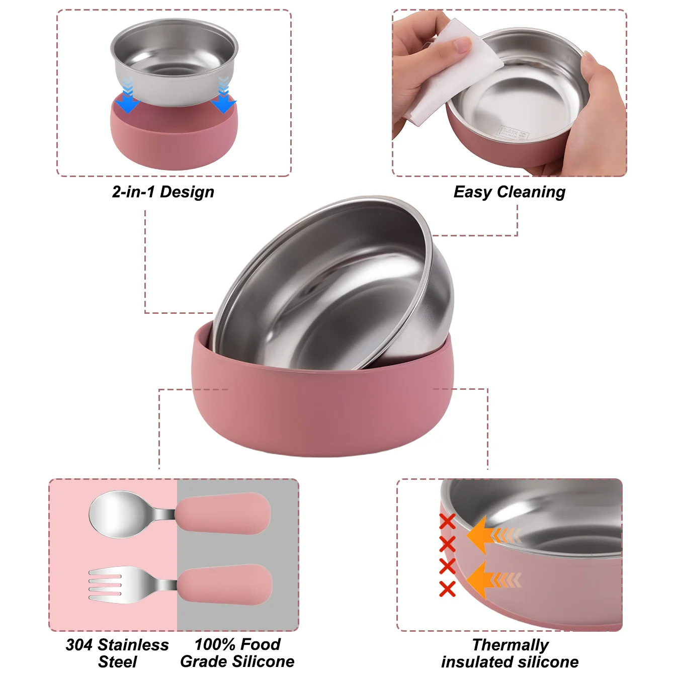 Рисунок 6 - набор для кормления детей из нержавеющей