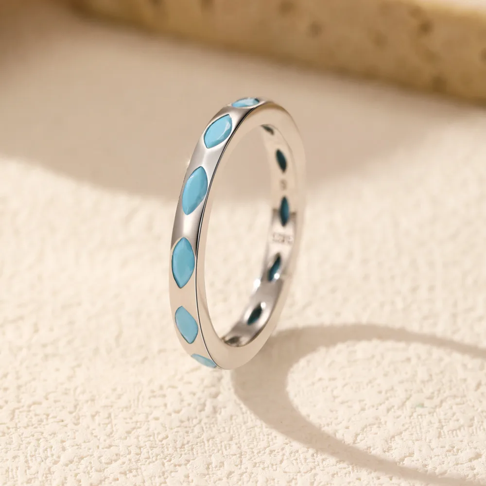 

Серебряное кольцо GL S925 в цвете дофамин, универсальное кольцо, кольцо с бирюзой - отличный подарок