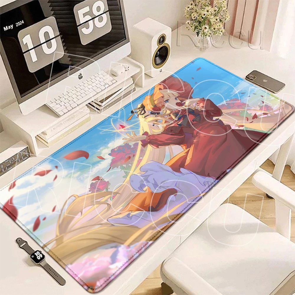 Rozen Maiden Shinku Mouse Pads PC Setup Office Accessories Mats Gamers Decoracion Rugs Kawaii Anime Girl Extended Rubber Carpets