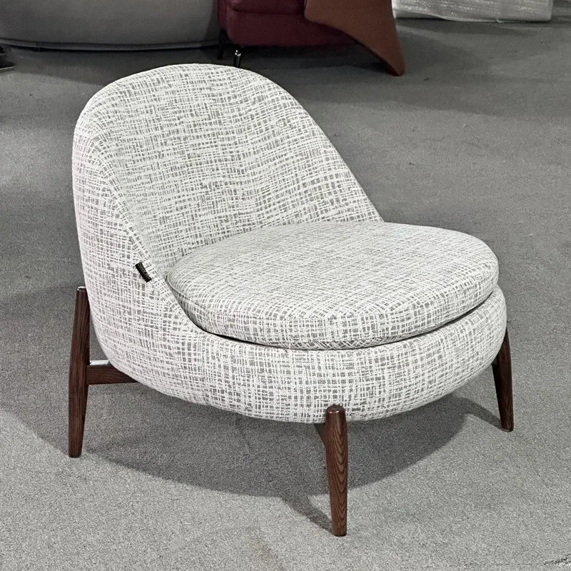 Single sofa chair, solid wood ash wood leisure chair