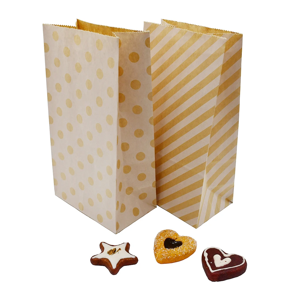 5pcs Kraft Paper Bags Craft Bags Wedding Birthday New Year Party Favors Supplies Christmas Bag Treat Candy Bag Dot Bag 24X13X8cm