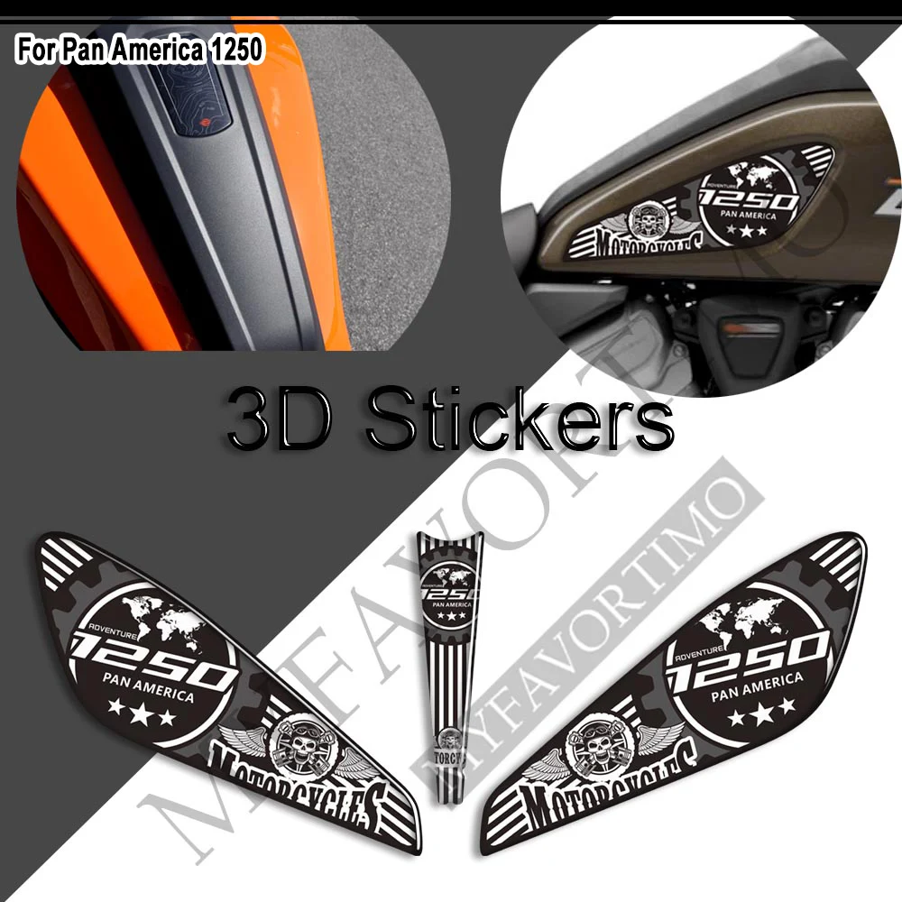 1250 Motorcycle Fuel Oil Knee Kit Tank Pad Protector Stickers Decals For Harley Pan America 1250 2020 2021 2022