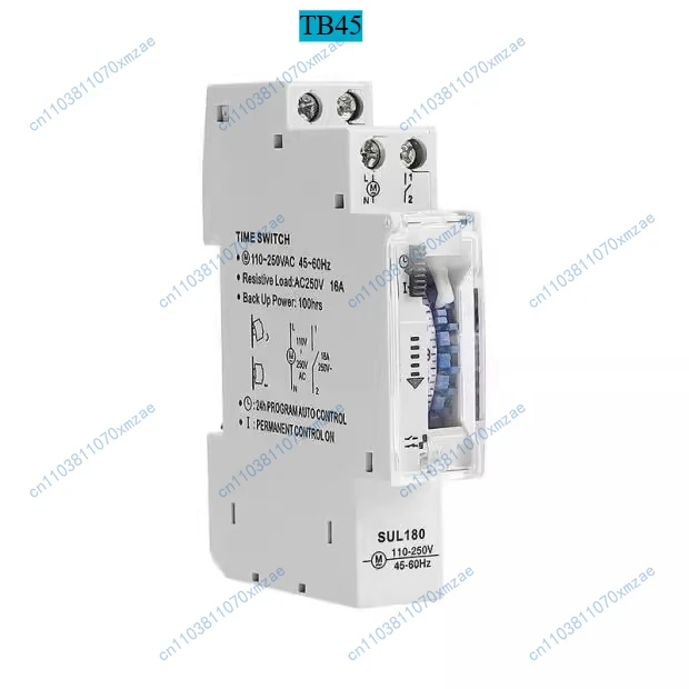

TB45 Механический таймер SUL180 Переключатель контроля времени 24-часовой таймер с индикаторной батареей