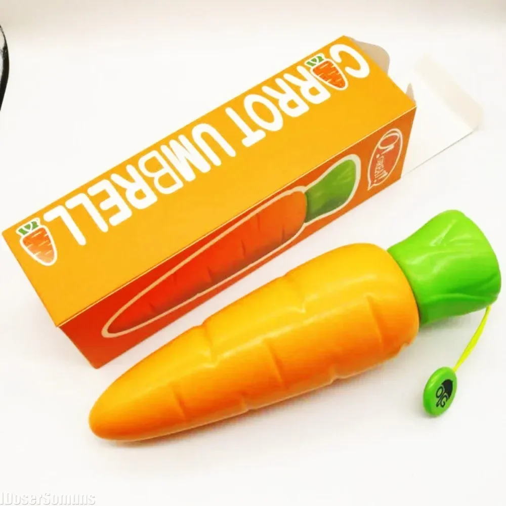 

Eggplant Carrots Corns Umbrella Creative Vegetable Folding Umbrellas Waterproof UV Protection Sunshade Rain Gear for Kid Gifts