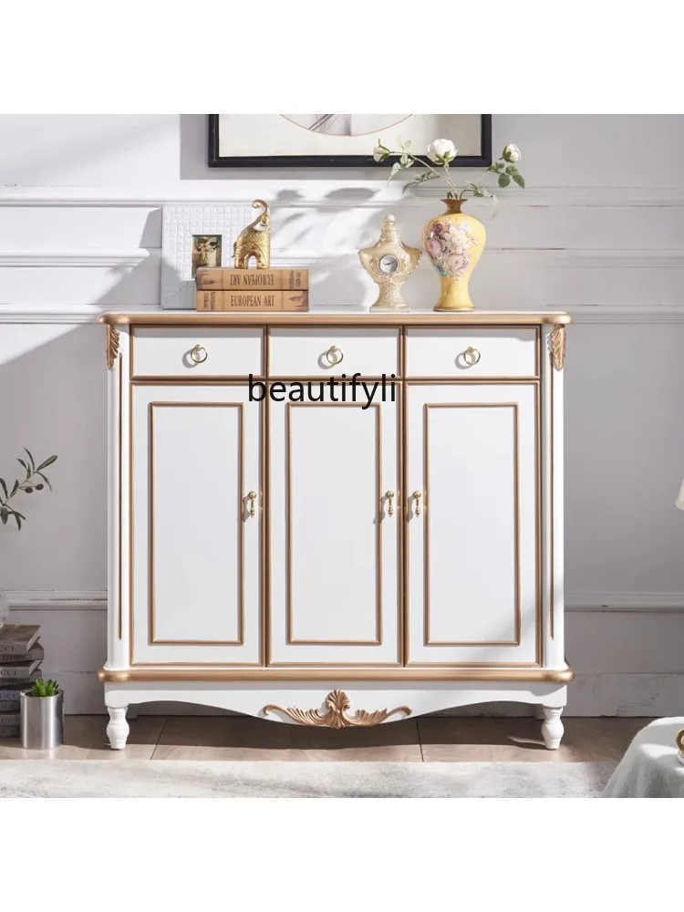 Luxury Shoe Cabinet Modern Minimalist Home Entrance Cabinet Shoe Cabinet Integrated Lobby Multi-Functional Storage Curio Cabinet