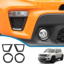 Car Front Fog Light Turn Signal Lamp Decoration Cover for Jeep Renegade 2019 2020 2021 2022 2023 Lamp Hoods Exterior Accessories