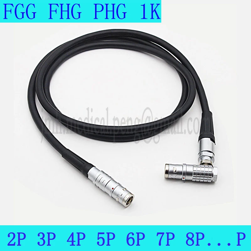 FGG FHG PHG 1K 2 3 4 5 6 7 8Pin Aviation Metal Male Plug Female Socket Waterproof Connector Welding High Softness Towline Cable