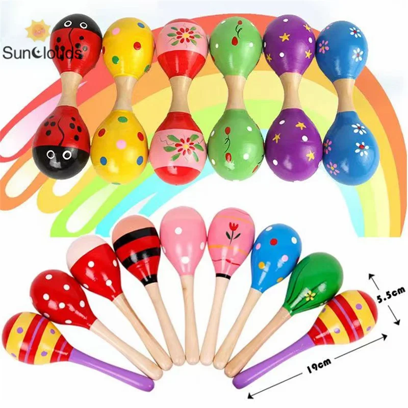

Красочные деревянные игрушки Maracas, детские музыкальные игрушки, песочный Молот для детского сада, Детские реквизиты для танцев, игрушки для рук учеников
