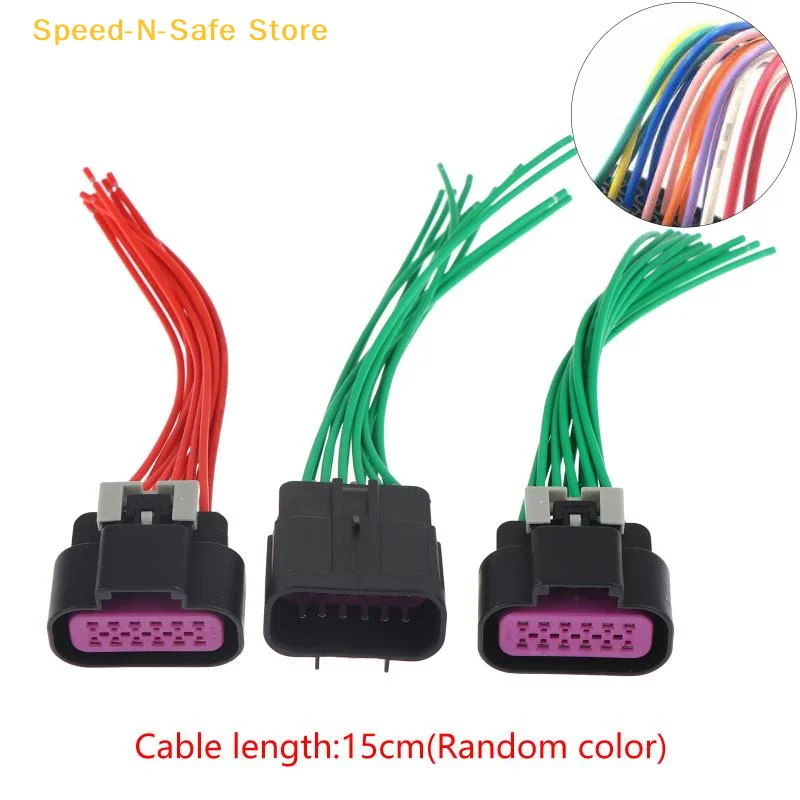 12 Pin Car Front Lamp Waterproof Connector Stable Wire Harness Plug For Headlight Custom Modification