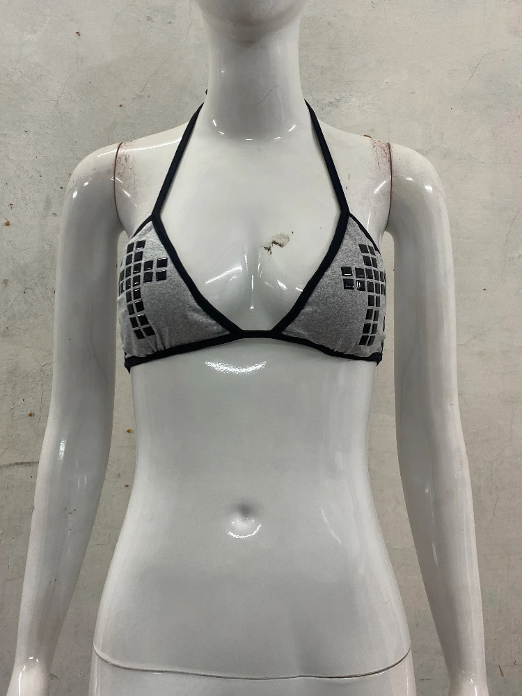 2025 Nuovo set bikini Pure Desire stile Millennium, design con cintura a coppa triangolare divisa, costume da bagno da donna con croce Y2K