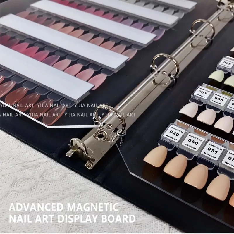 Ail لوحة ألوان المغناطيسي الاكريليك اللون عينة عرض مجلس بطاقة كتاب طلاء الأظافر الغراء عينة عرض أداة مسمار ارتداء نمط #2