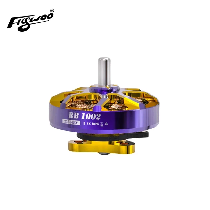 محرك Flywoo ROBO 1002 19800KV / 23500KV Fpv ذهبي/أرجواني (الإصدار الجديد)