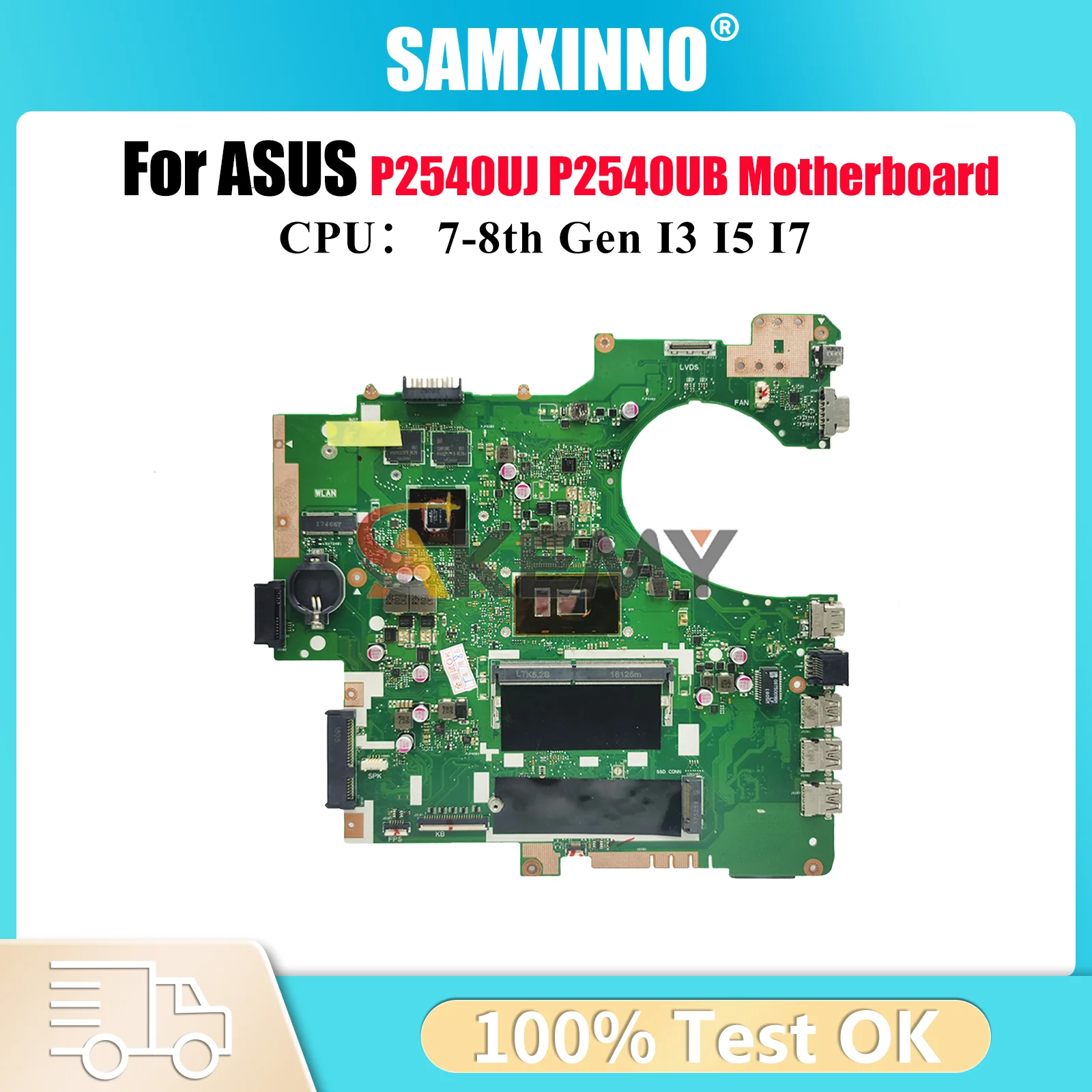 Płyta główna do laptopa ASUS ProArt P2540UJ P2540UB P2540U z procesorem I3 I5 I7, 100% przetestowana, sprawna, szybka wysyłka
