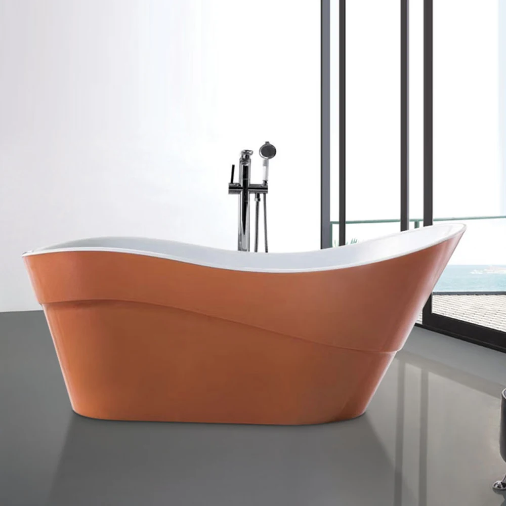 

Freestanding Acrylic Bath Tub with Unique Art Design Premium Whirlpool Bathtub