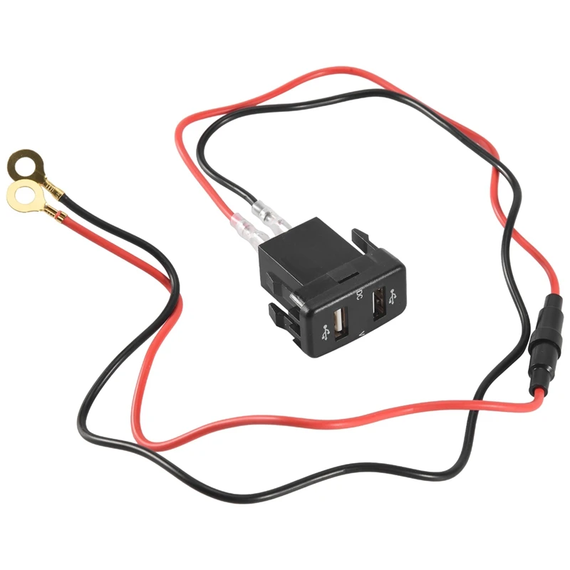 

Car Charger Socket Dual Usb Port Charging Volt Display Adapter Fit For Toyota