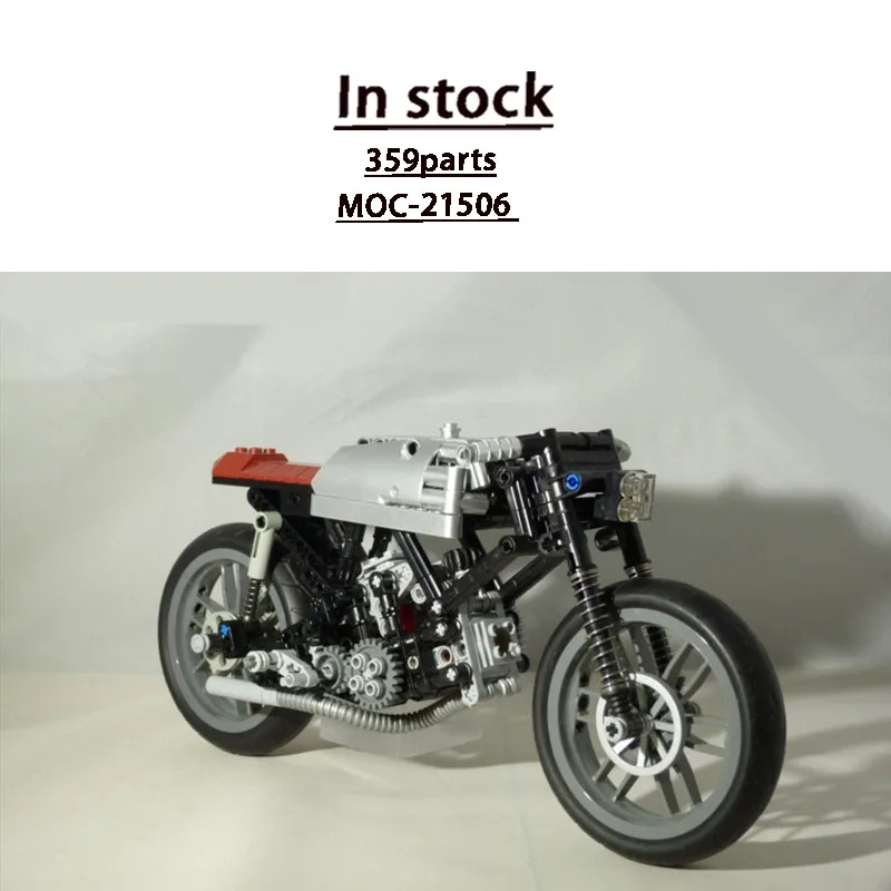 moc-21506-new-urban-sports-iconic-motorcycle-building-block-model-359-parts-boys'-children's-birthday-and-new-year-toy-gift
