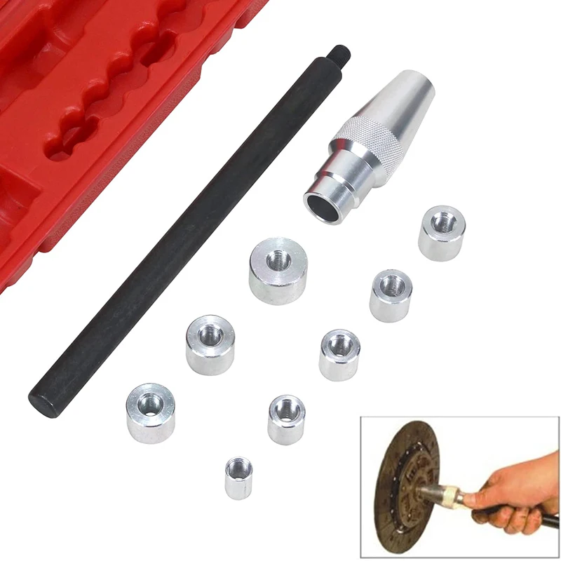 10PCS Universal Clutch Aligning Tools Kit Clutch Aligner Hole Corrector Tools with 8 collects Ranging 11~25mm Automotive Tools