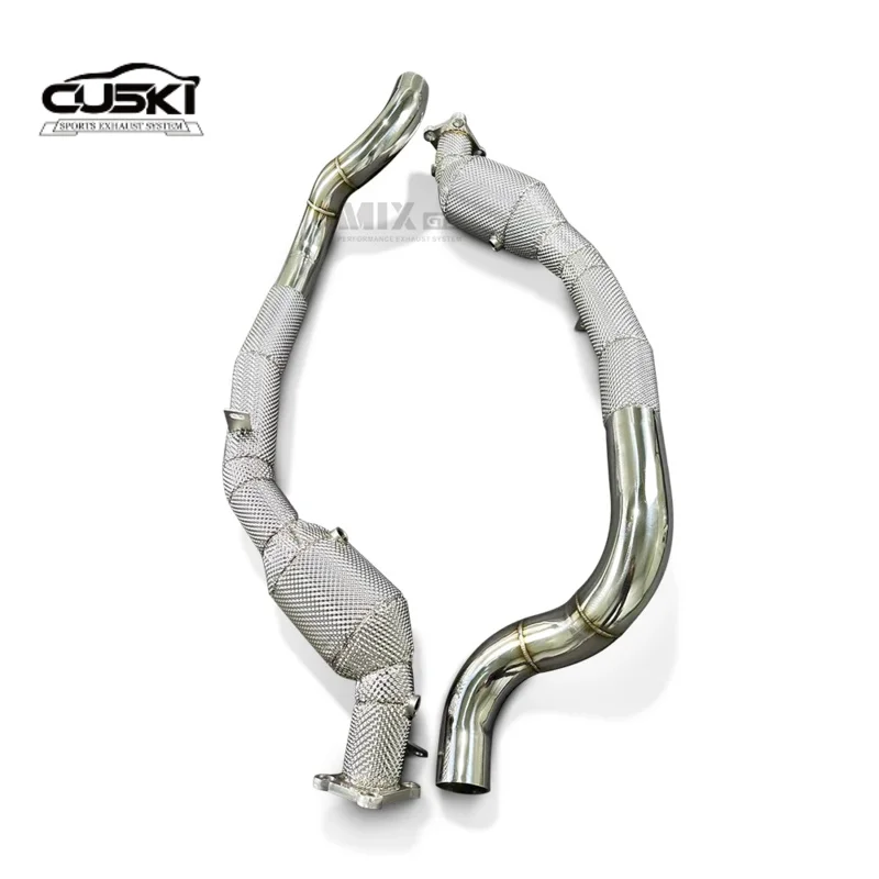 High Performance mid pipe Downpipe For PORSCHE Cayenne 958 4.8 2010-2016 quality Stainless Steel  Exhaust Modification system