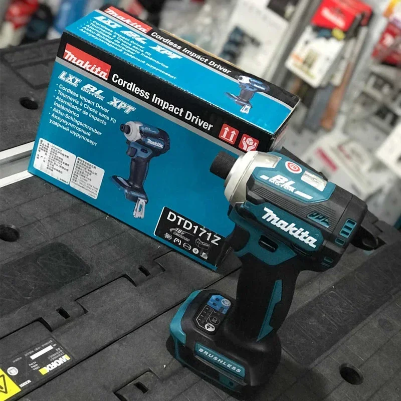 Imagem -05 - Makita-chave de Fenda Elétrica sem Fio sem Escova Furadeira Recarregável Ferramenta Elétrica Original Dtd171 Impact Driver 18v