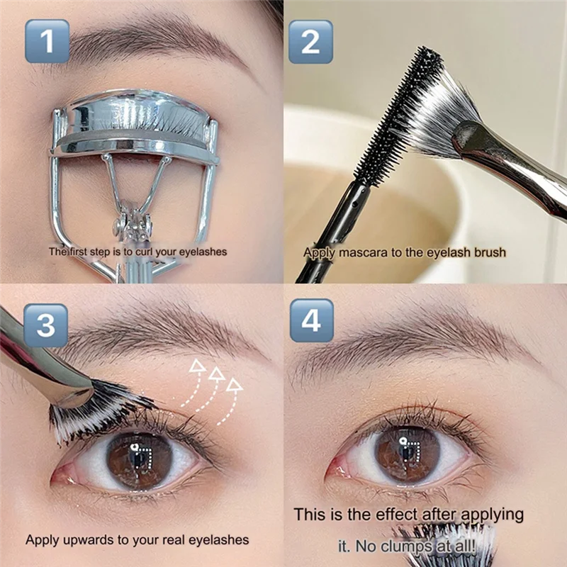 AD-Обчатая щетка для ресниц, веерная щетка для инструмента для разделения ресниц, расческа для верхней и нижней части глаз