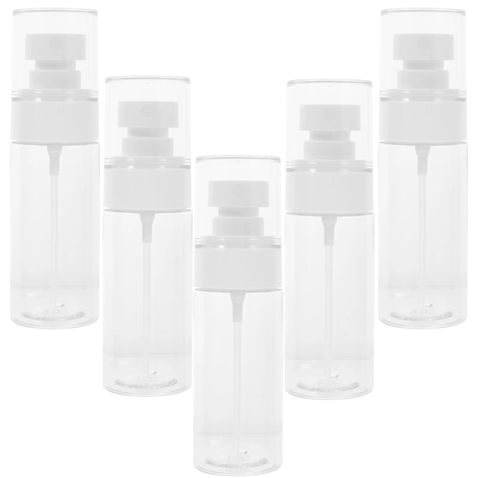 Petite flacon pulvérisateur en plastique rechargeable, taille de voyage, pour brume faciale, Toner capillaire, récipient de liquide Portable, voyage, salle de sport, 5 pièces