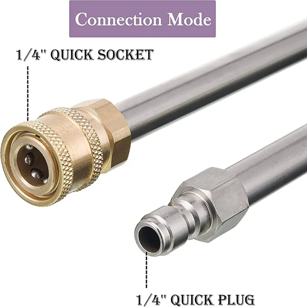 ROUE-高圧洗車水鉄砲延長ロッド,HDケルヒャー用クイックコネクタ,1,4インチ,k2k3k4k5k6k7