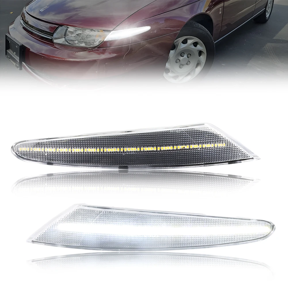 

2 шт. передний угловой фонарь для крыла, боковой габаритный фонарь, указатель поворота со светодиодной подсветкой для 2000 2001 2002 Saturn L Series