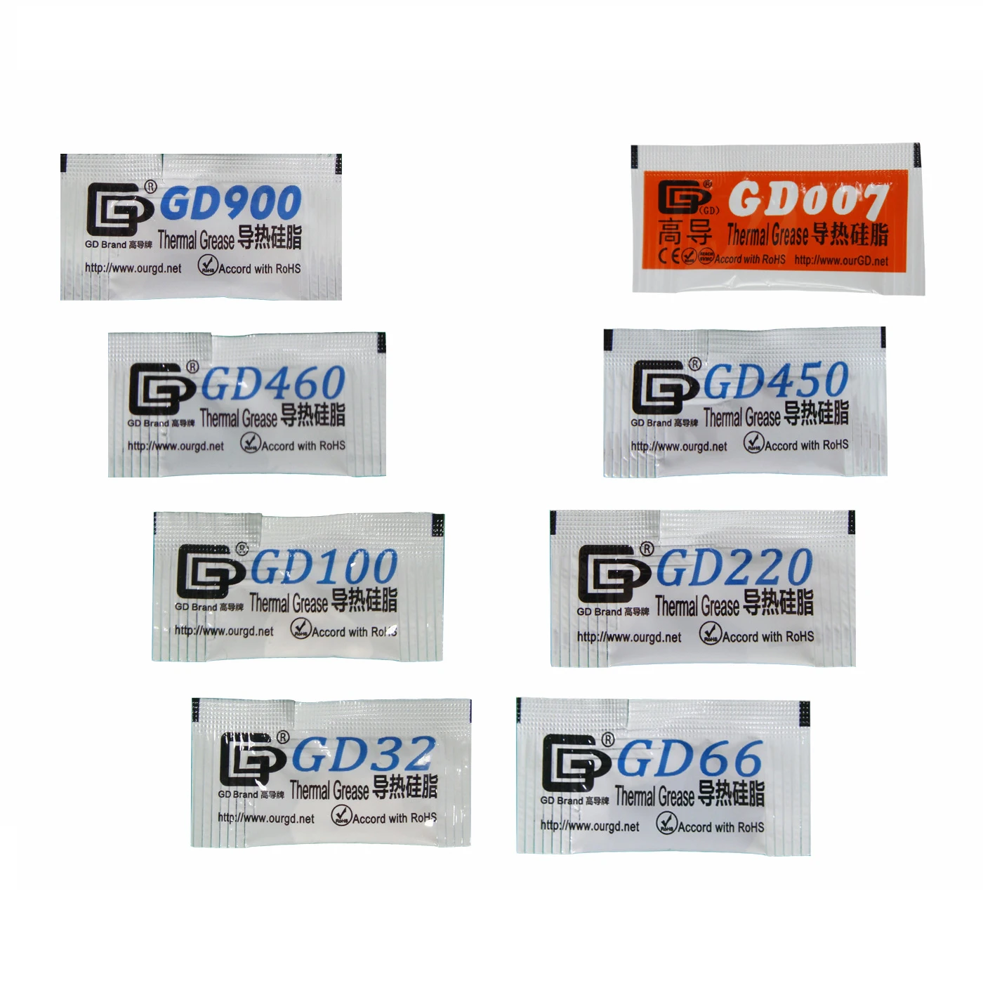 20 Pieces 0.5g Mini Bag Packaging GD Brand Series GD900 Thermal Grease Paste CPU Heat Sink Compound MB05