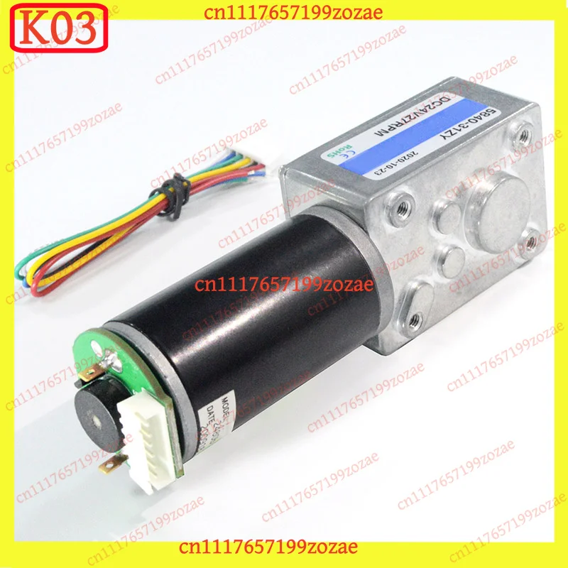 k3 5840-31ZYB Hall Encoder Geared Motor 12V/24V, Metal Gears CW/CCW Self-Locking Auto Parts