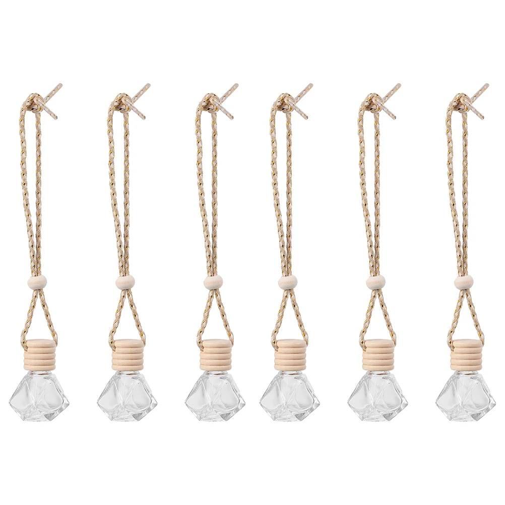 

8 Pcs Car Perfume Bottle Durable Hanging Fragrance Diffuser naments Bottles Empty Pendant Home Car Decor