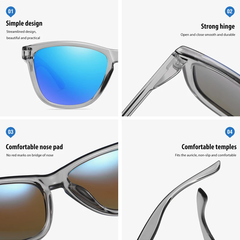 Retro Polarisierte Sonnenbrille UV400 Brillen für Fahren Angeln Wandern Laufen Radfahren Männer Frauen Outdoor Sport Brille