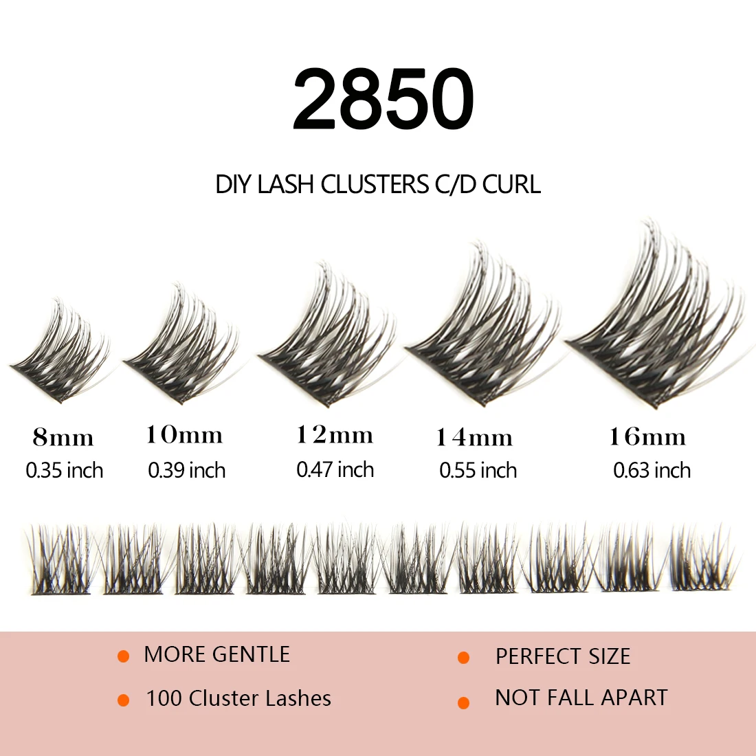 IGUIONSS False Eyelashes Kit Thick and Black Eyelashes Clusters Extend Single Lashes for a Natural Look Easy to Use Make Up