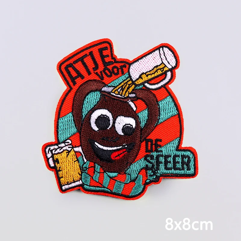 Nederland Kruikenstad embleem geborduurde patches op kleding Nederland carnaval stoffen opstrijkbare patches voor kledingstickers
