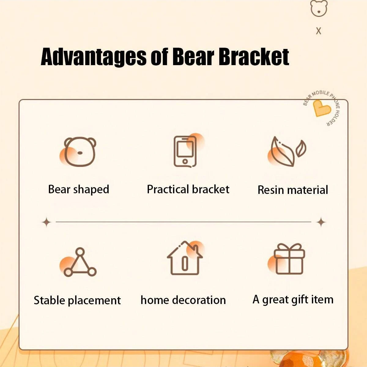 Cartoon Bär Telefon Tablet Ständer 1PC Faul Halterung Hause Desktop Dekoration Ornament für Sichern Drama