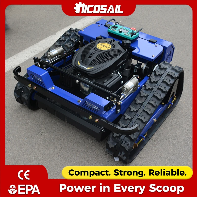 Custom QL500 Remote Control Lawn Mower, Emergency Stop Button, 24V Battery, CE/EMC, Versatile for EU Home & Commercial Use