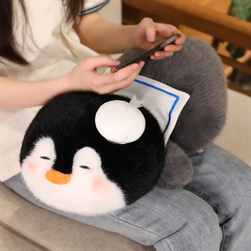 

PP Cotton Cartoon Penguin Plush Toys Fluffy Interactive Penguin Cosplay Navy Plush Doll Handmade Collection