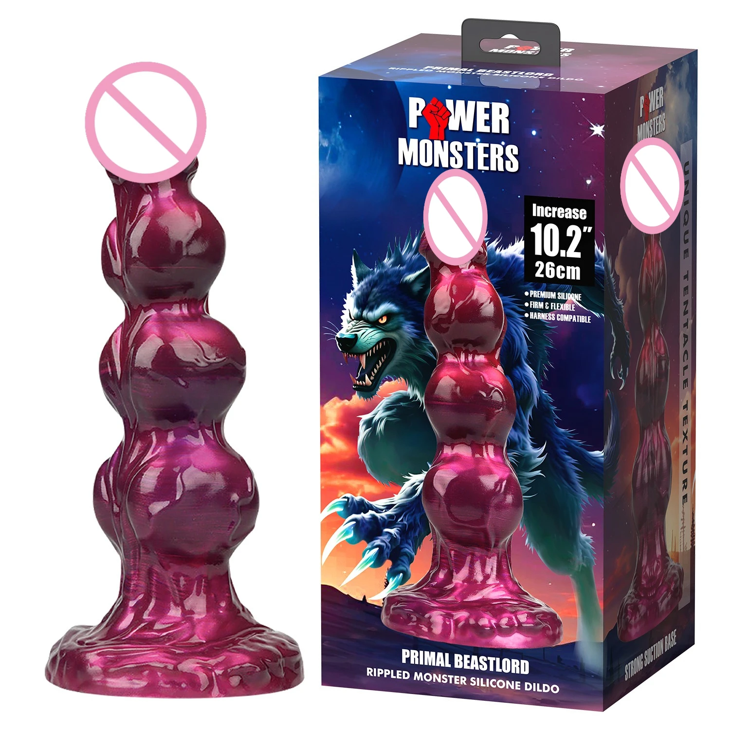 "Alien Monster Realistic Dildo with Suction Cup - Multi-Speed Silicone Masturbator, Unisex Adult Toy for Intense Stimulation"