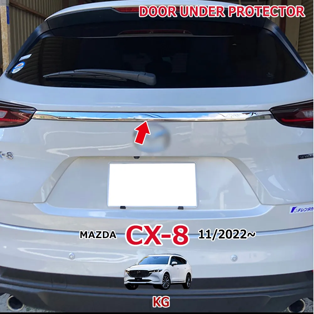 For MAZDA CX-8 KG Series 2022 Rear Trunk Emblem Garnish Stainless Steel Auto Parts Car Interior Accessories