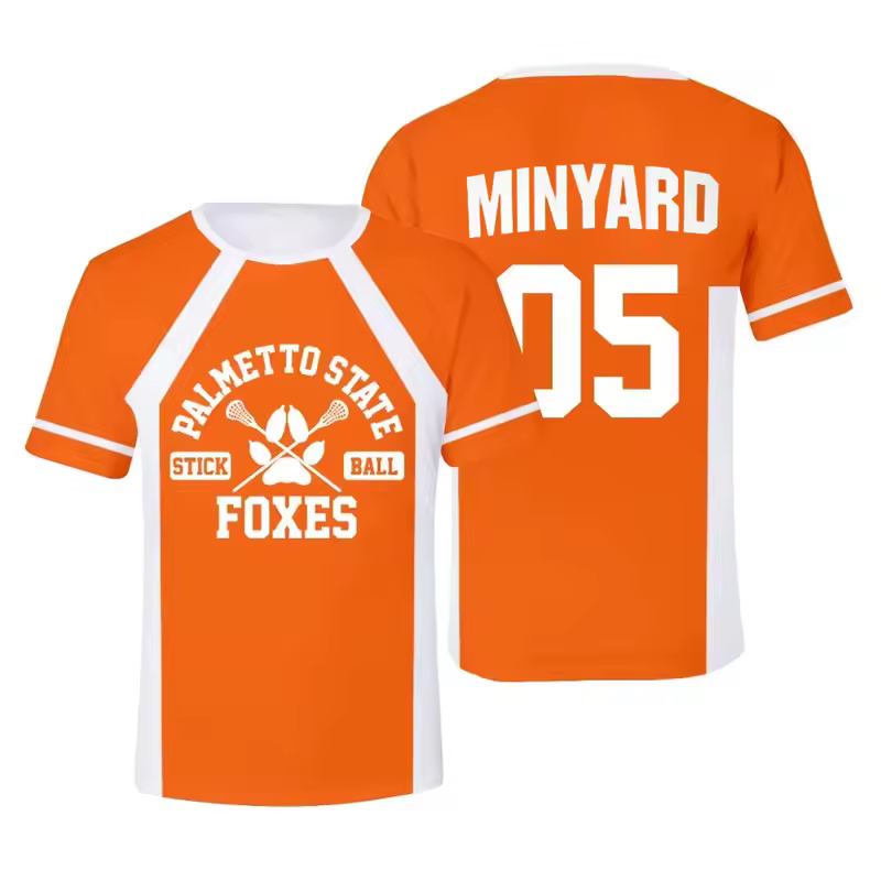 New The Foxhole Court Palmetto State Foxes Lacrosse Jersey Cosplay WILDS MINYARD 3D T-shirt Men/Women Clothes Kids Tees - Image 5