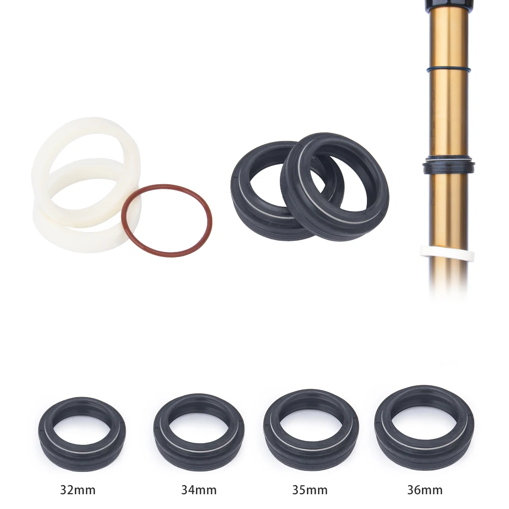 MTB Suspension Fork 32MM Oil Sealed Lubricating Sponge Ring Damping Rod Air Top Cap Piston Valve Cover Front Fork Repair Parts