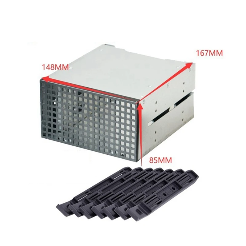 3-Bay Hard Drive Cage Rack 2Xoptical Drive Space To 3X3.5 Inch Hard Drive Space 2 Chassis Drives In The Chassis, Easy To Use