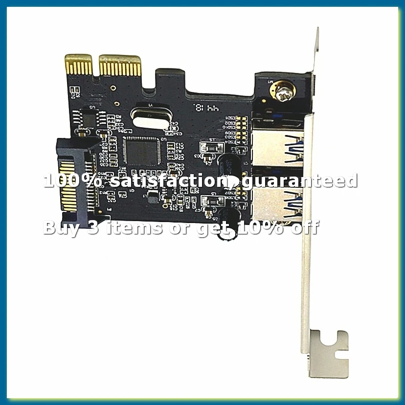 PCIE Expansion Card PCI-E to 2-Port USB3.0 5Gbps Convert Card Riser for Win7/8/9/10/Linux-DTB3