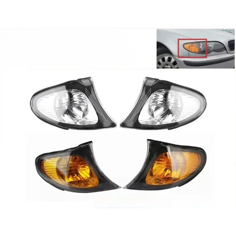 For BMW 3 Series E46 2002-2005 Front Corner Light Parking Turn Signal Light Indicator Light Clip-on Installation High Brightness