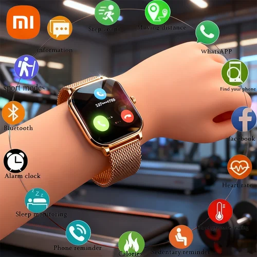 Reloj inteligente Xiaomi Android IOS teléfono pantalla a Color de 1,44 pulgadas Bluetooth llamada oxígeno en sangre/monitoreo de presión reloj inteligente mujeres hombres