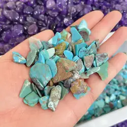 Natural Gravel Turquoises Raw Stone Mineral Specimen Irregular Stone for Aquarium Home Decoration DIY