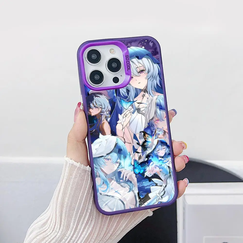 Wuthering Waves Shorekeeper Phone Case for iPhone 17 16 15 14 13 12 11 X XR XS 8 7 Pro Max Plus Translucent Purple Cover Cover