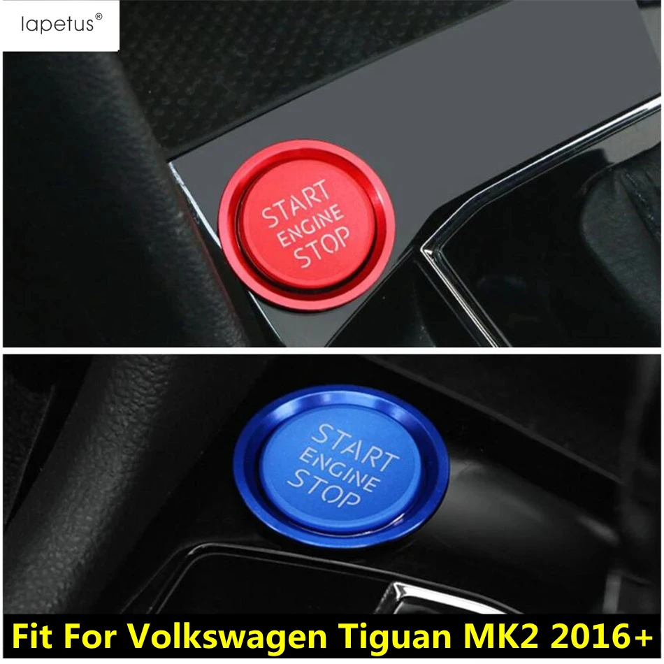 

Car Engine Start Stop Push Button Key Decoration Ring Cover Trim Accessories Interior For Volkswagen VW Tiguan MK2 2016 - 2023