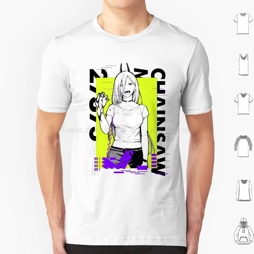 Power Glitch Design V04 T Shirt Men Women Kids 6Xl Chainsaw Man Power Powa Powa…